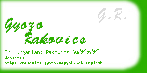 gyozo rakovics business card